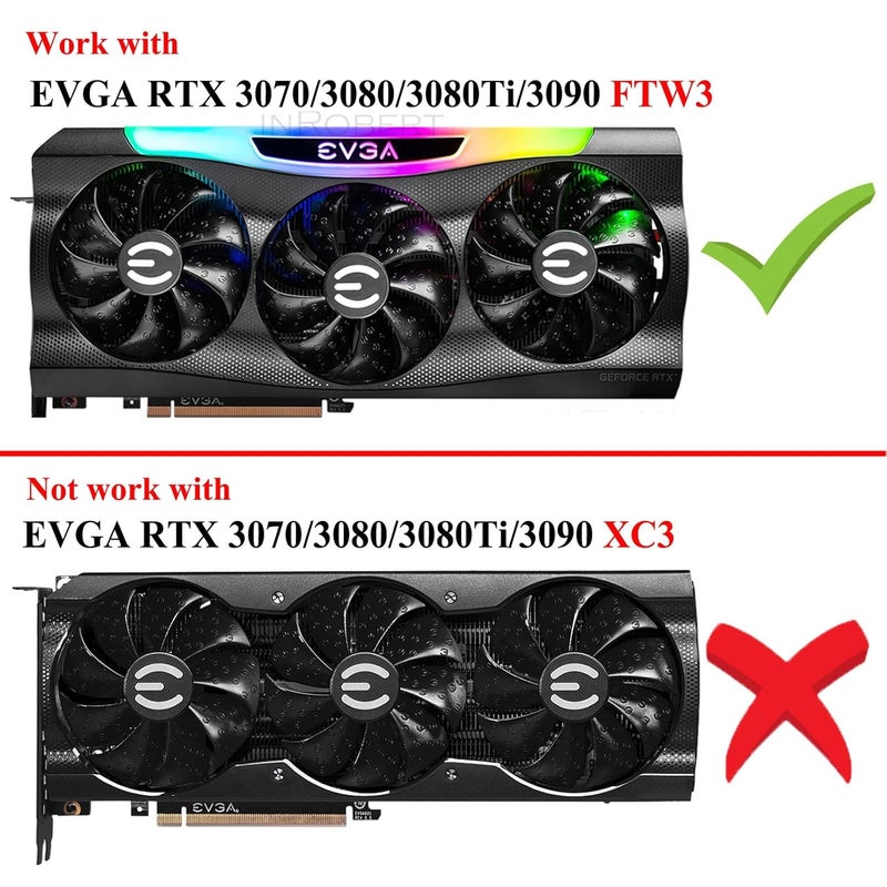 inRobert PLD09220S12H Graphics Card Fan Replacement for EVGA RTX 3070 3080 TI 3090 FTW3 Ultra GPU Cooling Fan (Fan-A) - Image 2